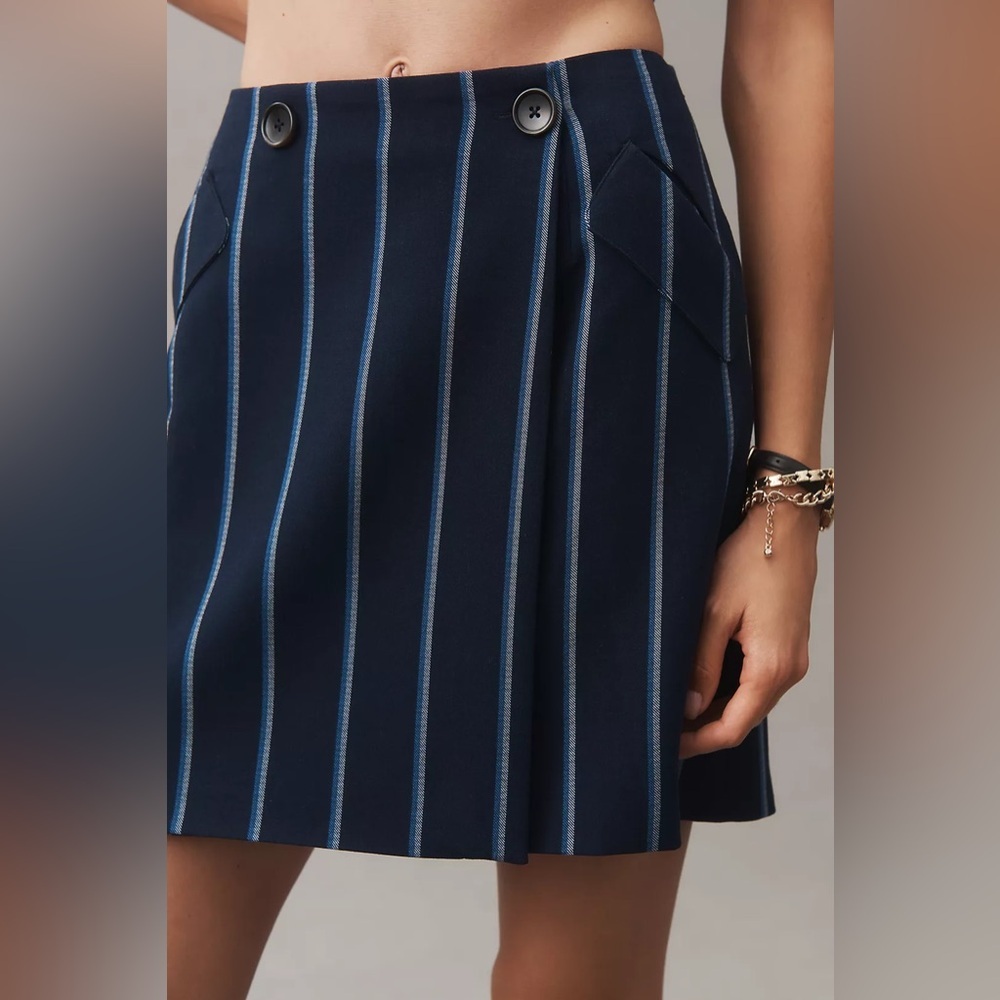 NWT Size M - Maeve Stripe A-Line Mini Skirt with Pockets (NWT US$ 138)